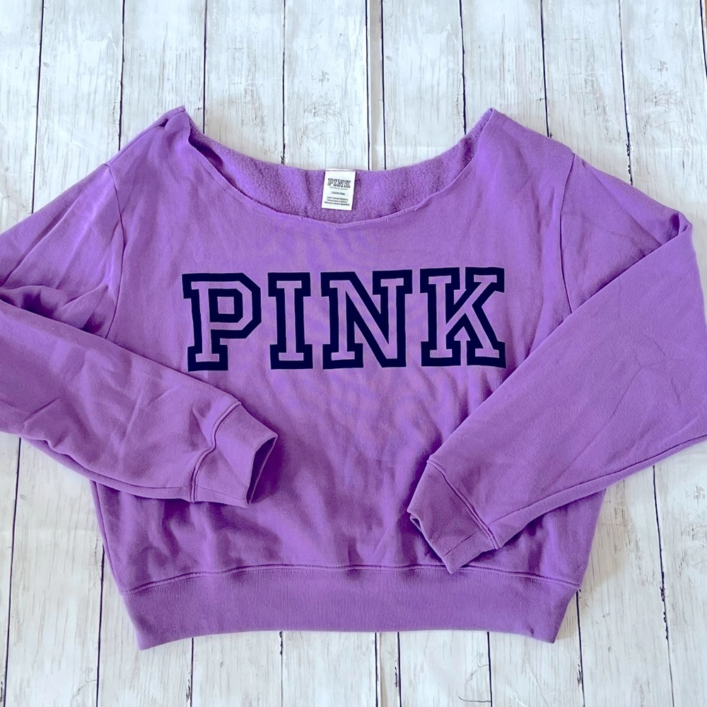 Victoria’s Secret Pink Open Neck Crew Sweatshirt